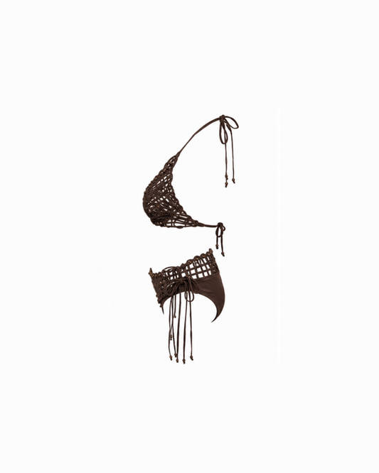 La Perla Crochet Bikini and Belt Set