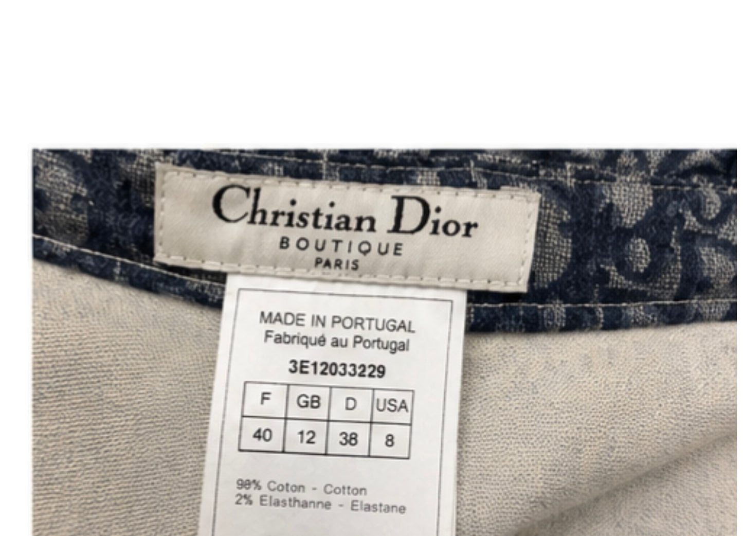Christian Dior By John Galliano Monogram Skirt