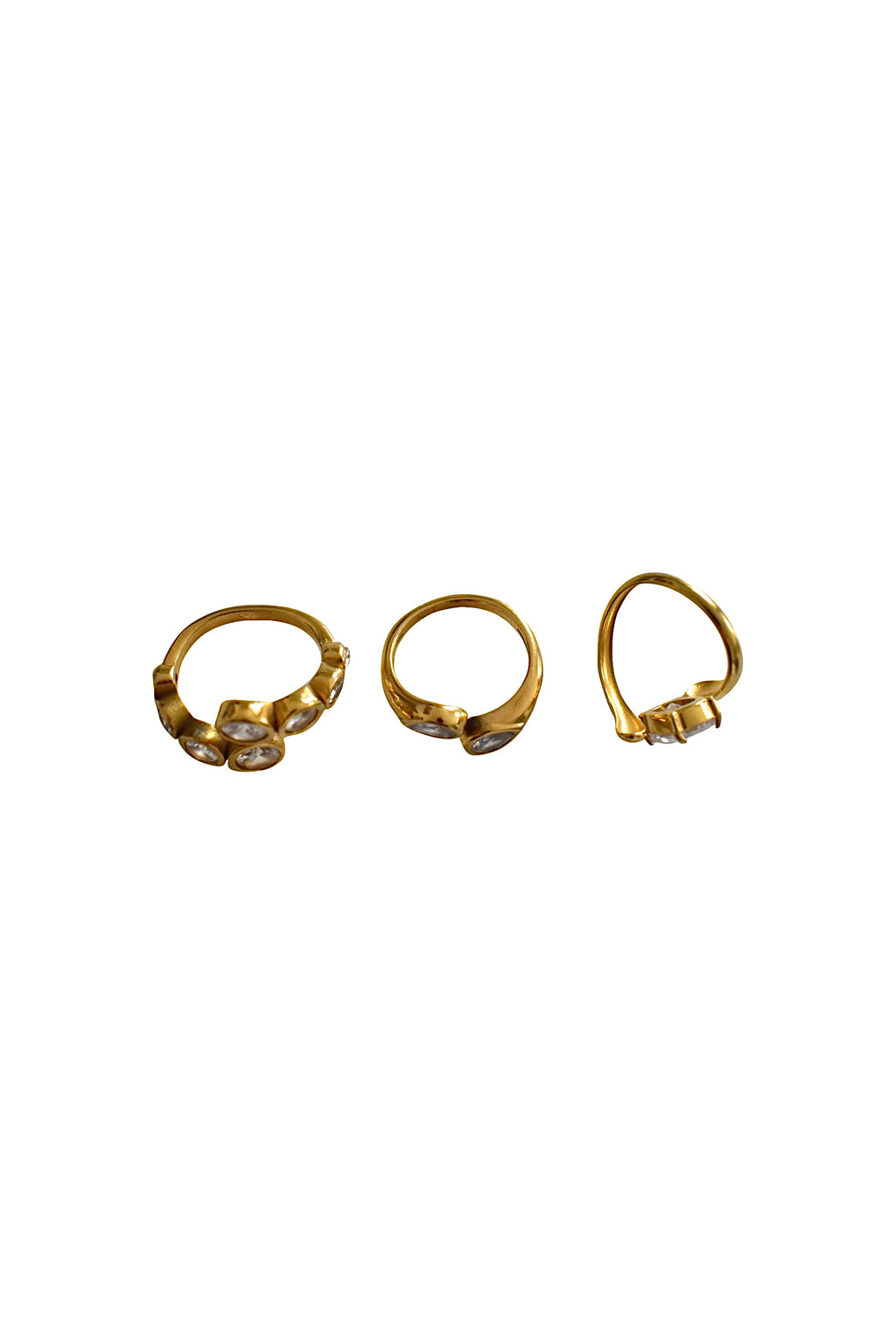 18K GOLD PLATED RING SET