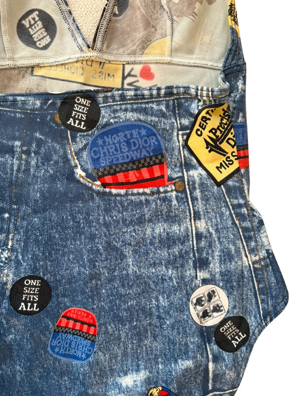 Christian Dior Denim Print Swimsuit