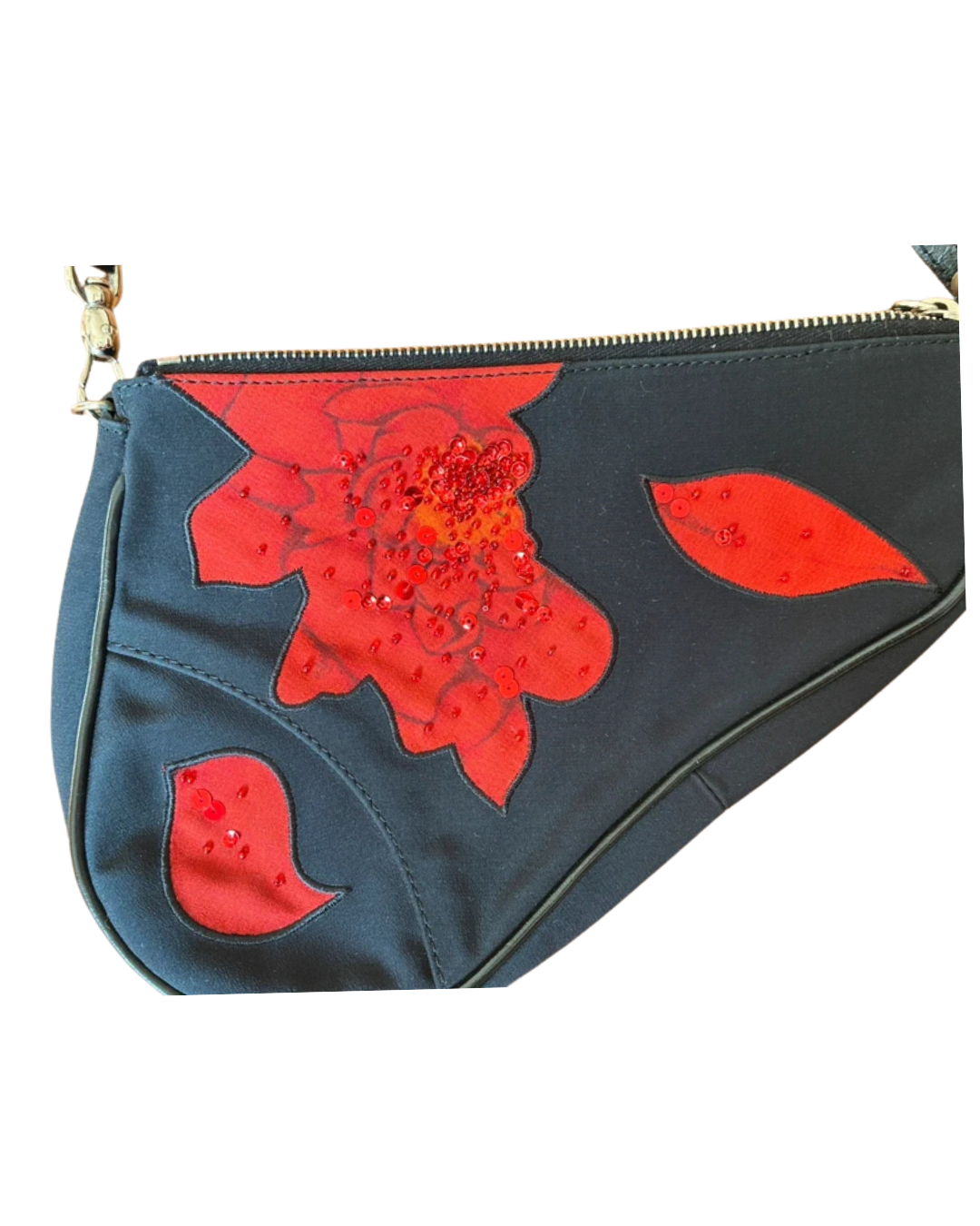Christian Dior By John Galliano Beaded Mini Saddle Bag