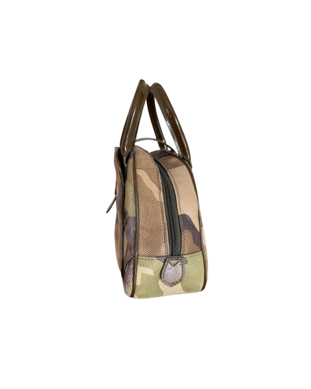 Christian Dior By John Galliano Saddle Bowler Camouflage Bag