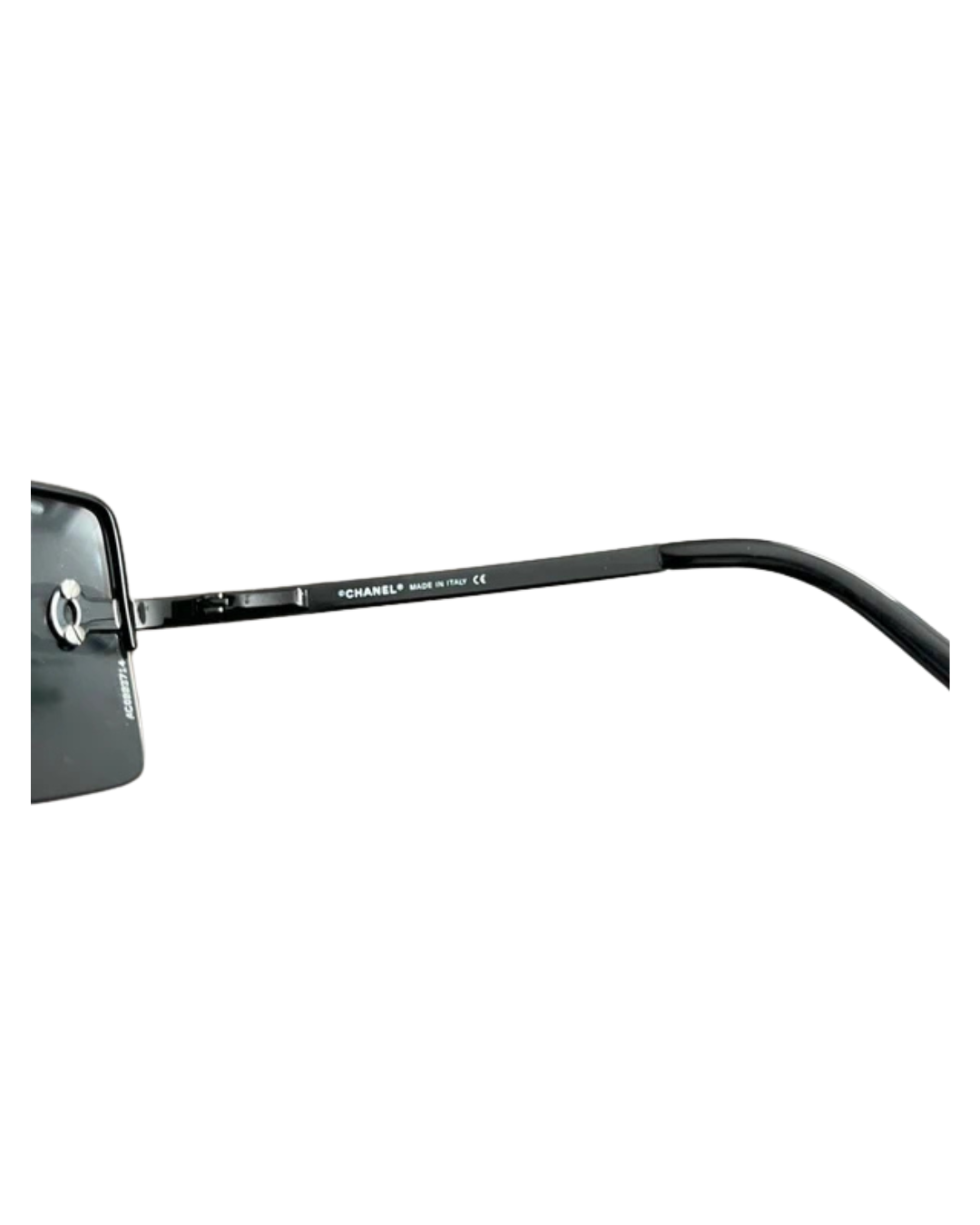 Chanel Frameless CC Crystal Logo Black Sunglasses