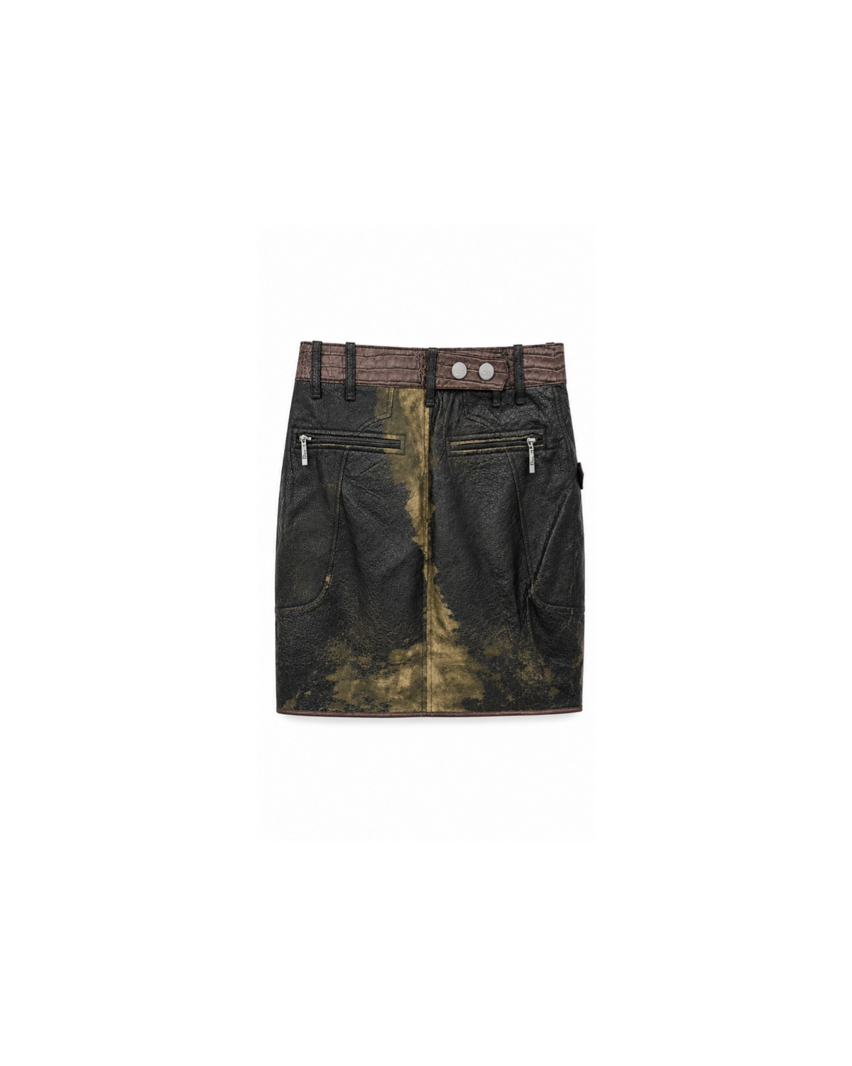 Christian Dior By John Galliano Crocodile Embossed Skirt