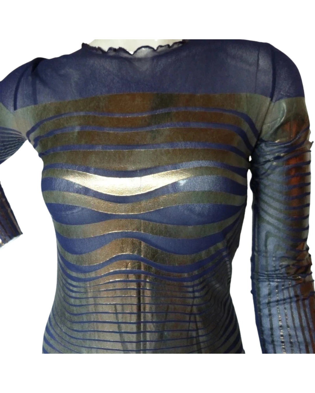 Jean Paul Gaultier 1996 Cyber Foil Mesh Dress