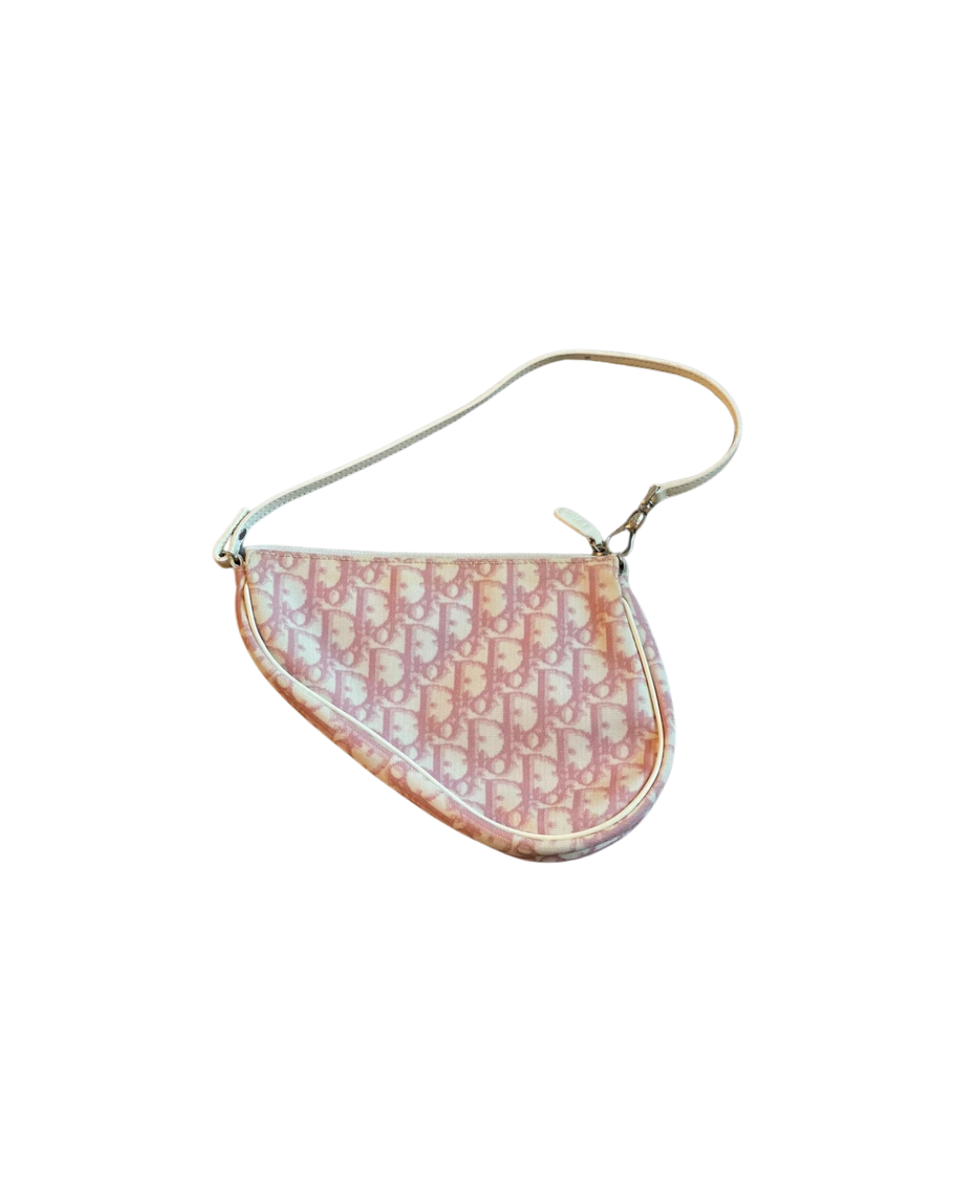 Christian Dior By John Galliano Pink Monogram Mini Saddle Bag