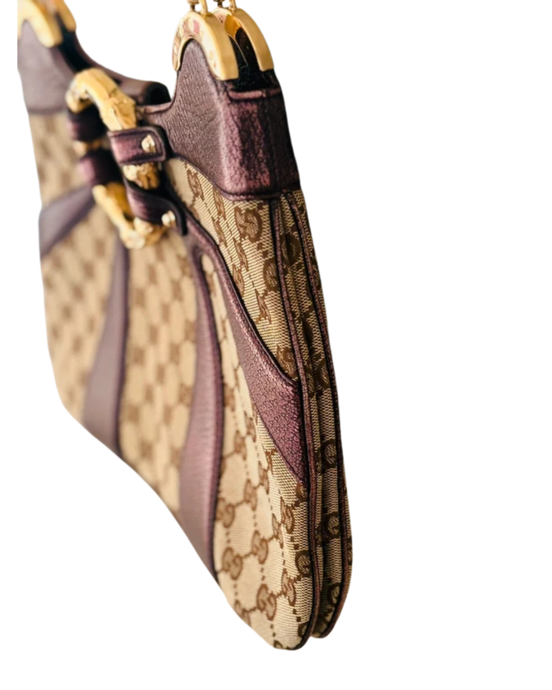 Gucci By Tom Ford Dionysus Purple Monogram Gold Handbag