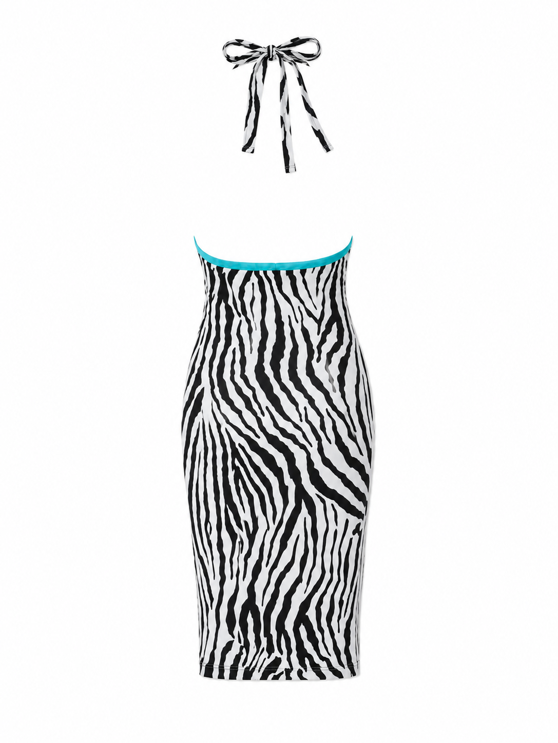Christian Dior 1990 Zebra Print Neckhalter Dress