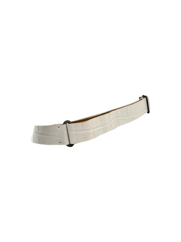 Christian Dior White Leather Belt