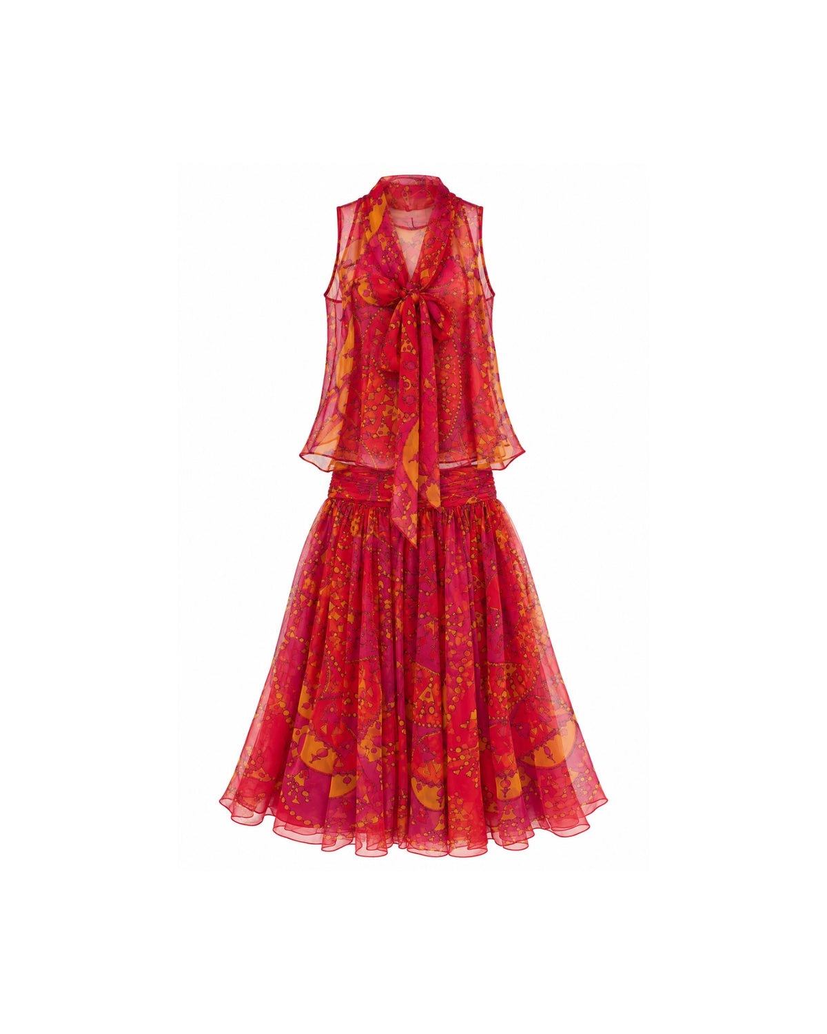 Christian Dior By John Galliano Silk Blouse And Skirt Set