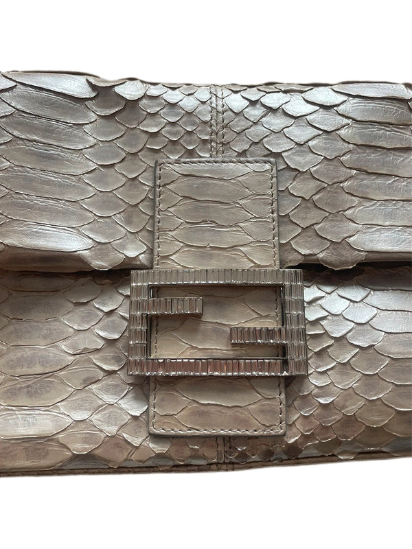 Fendi Python Baguette Crystal Bag