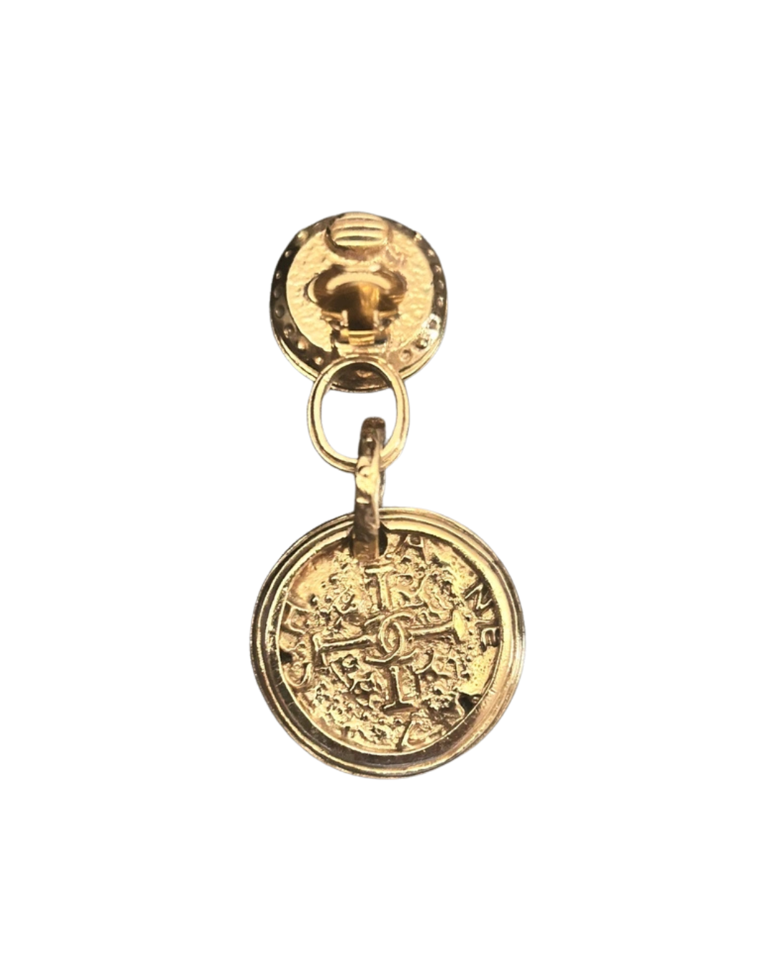 Chanel 1993 Gold Clip On Earrings