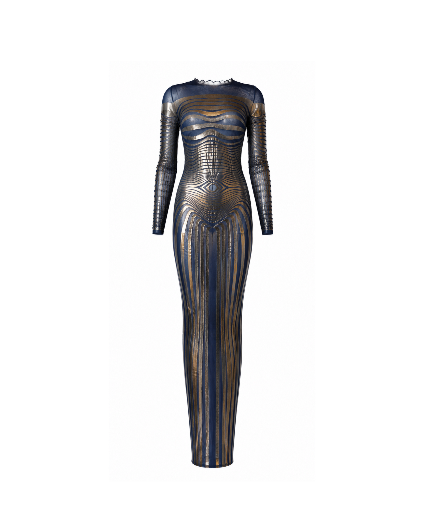 Jean Paul Gaultier 1996 Cyber Foil Mesh Dress