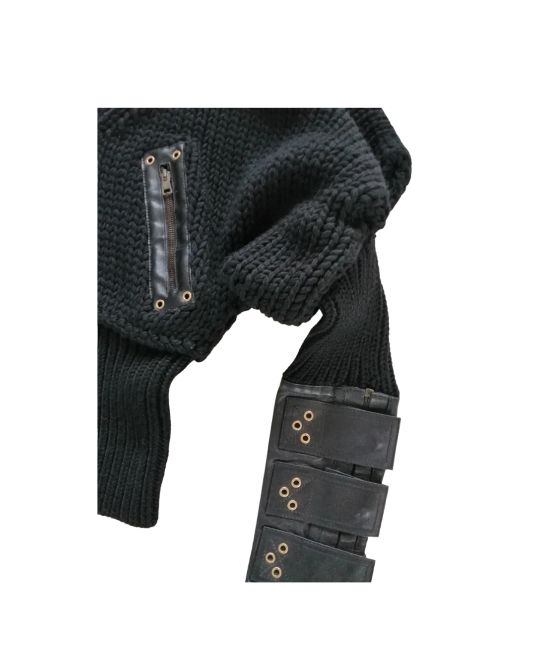 Gucci by Tom Ford Knit Leather Jacket