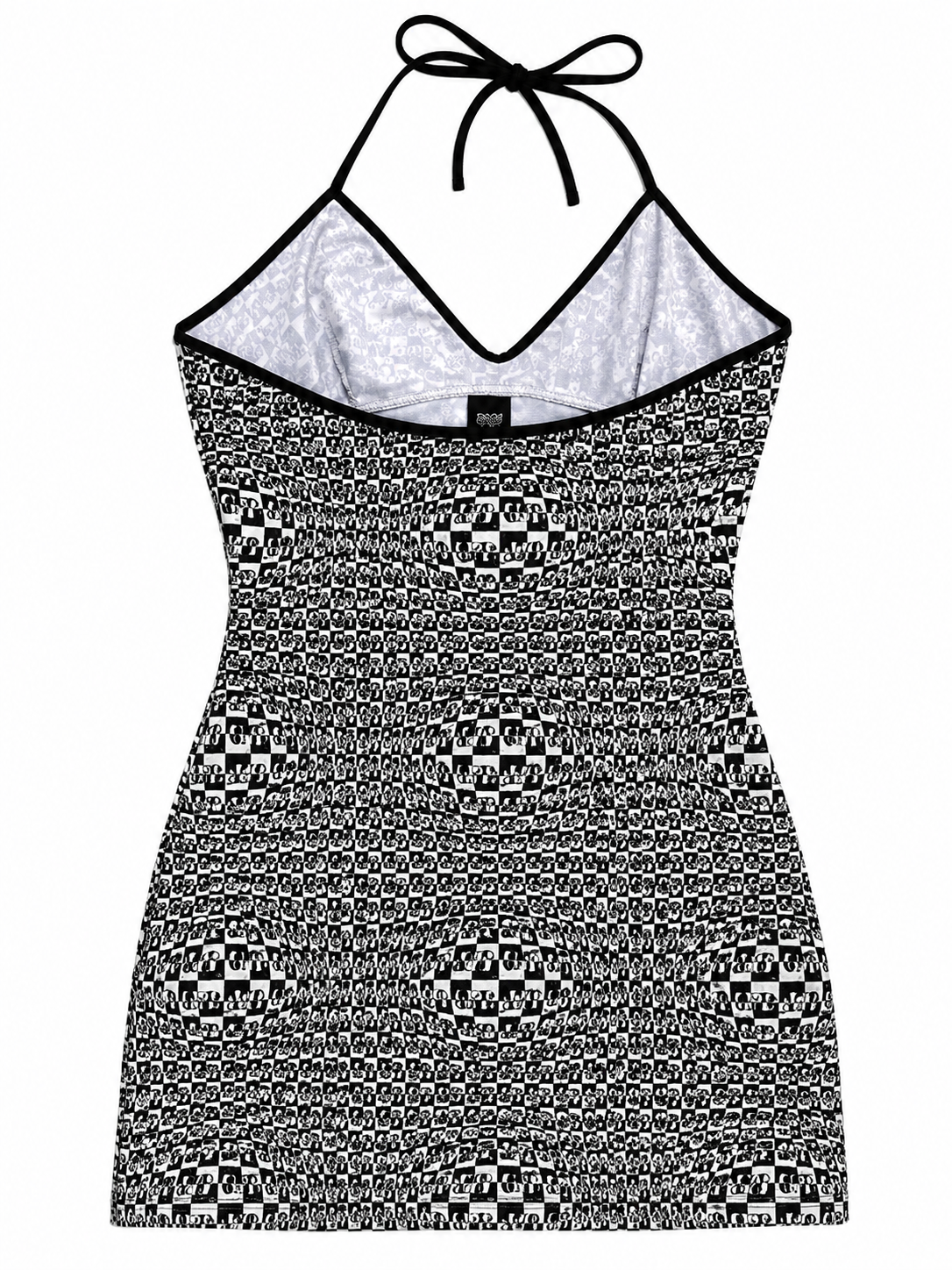 Gianfranco Ferre Logo Neckhalter Dress