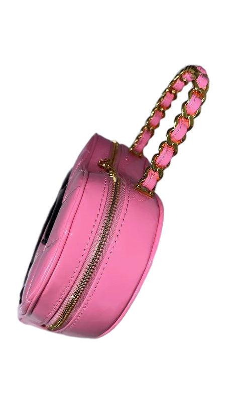Chanel 1995 Patent Leather Vanity Heart Bag