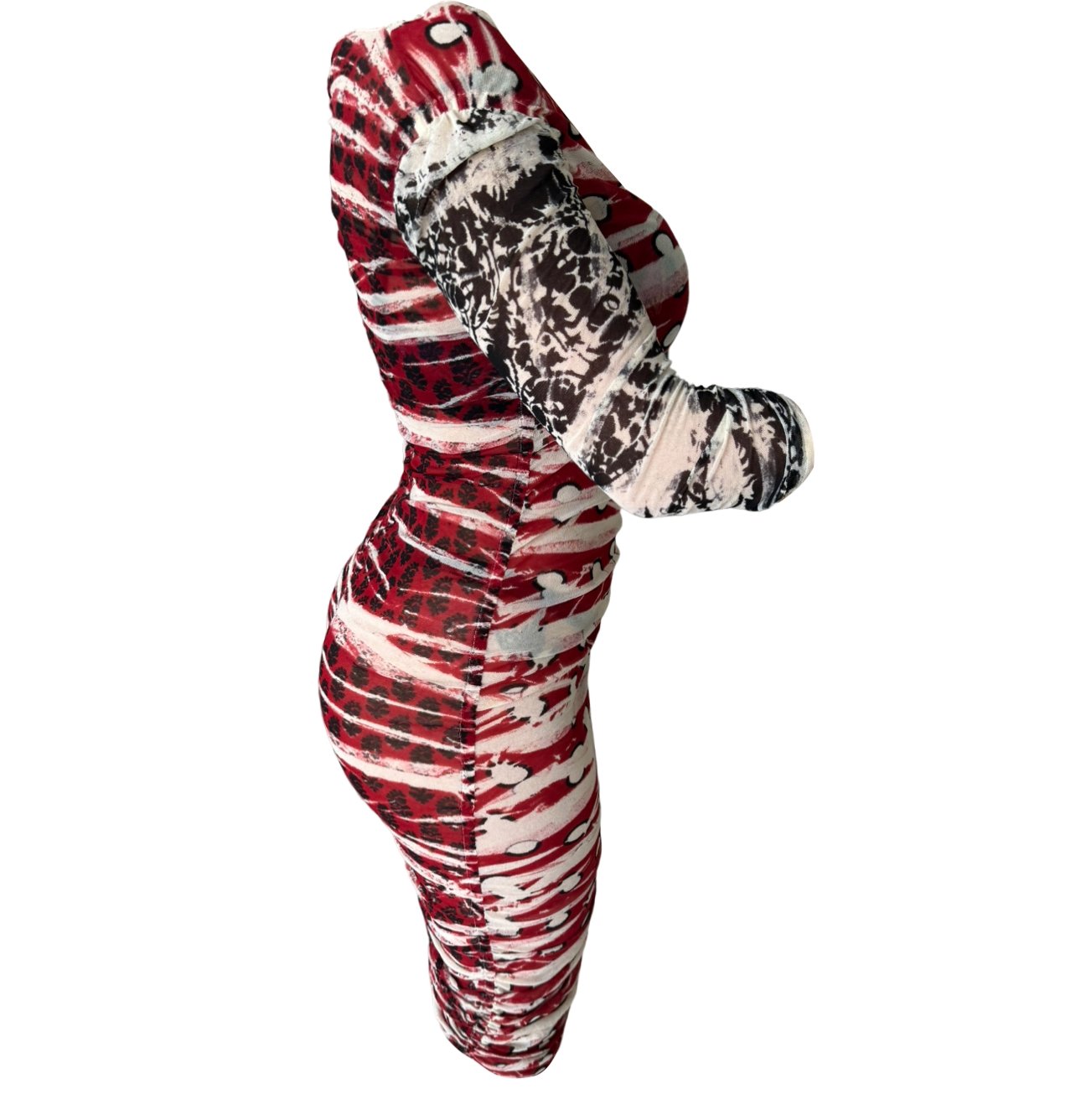 Jean Paul Gaultier Soleil Mesh Ruched Dress