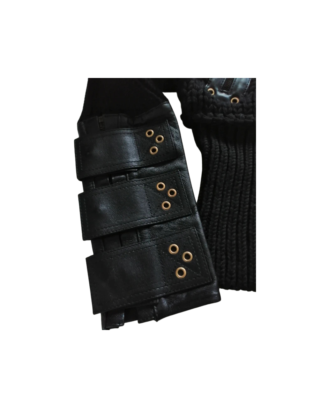 Gucci by Tom Ford Knit Leather Jacket