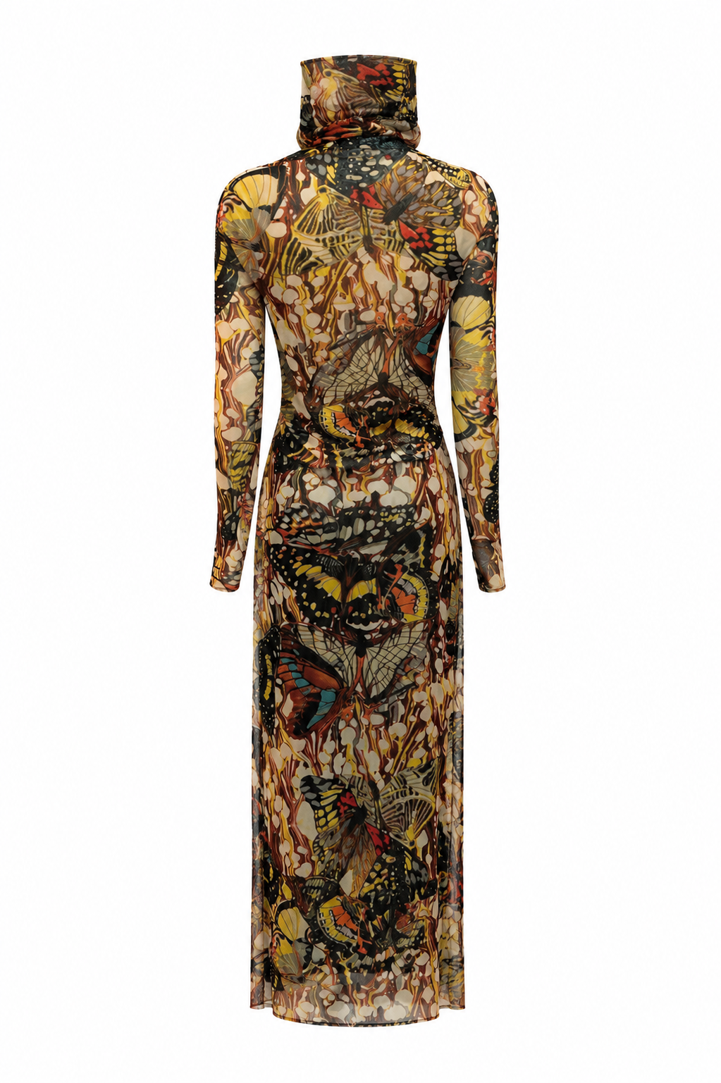 Jean Paul Gaultier 2003 Butterfly Mesh Skirt and Top Set