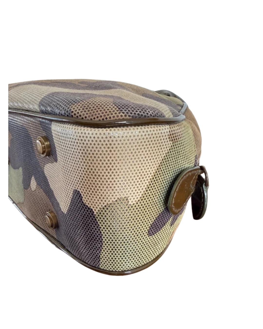Christian Dior By John Galliano Saddle Bowler Camouflage Bag