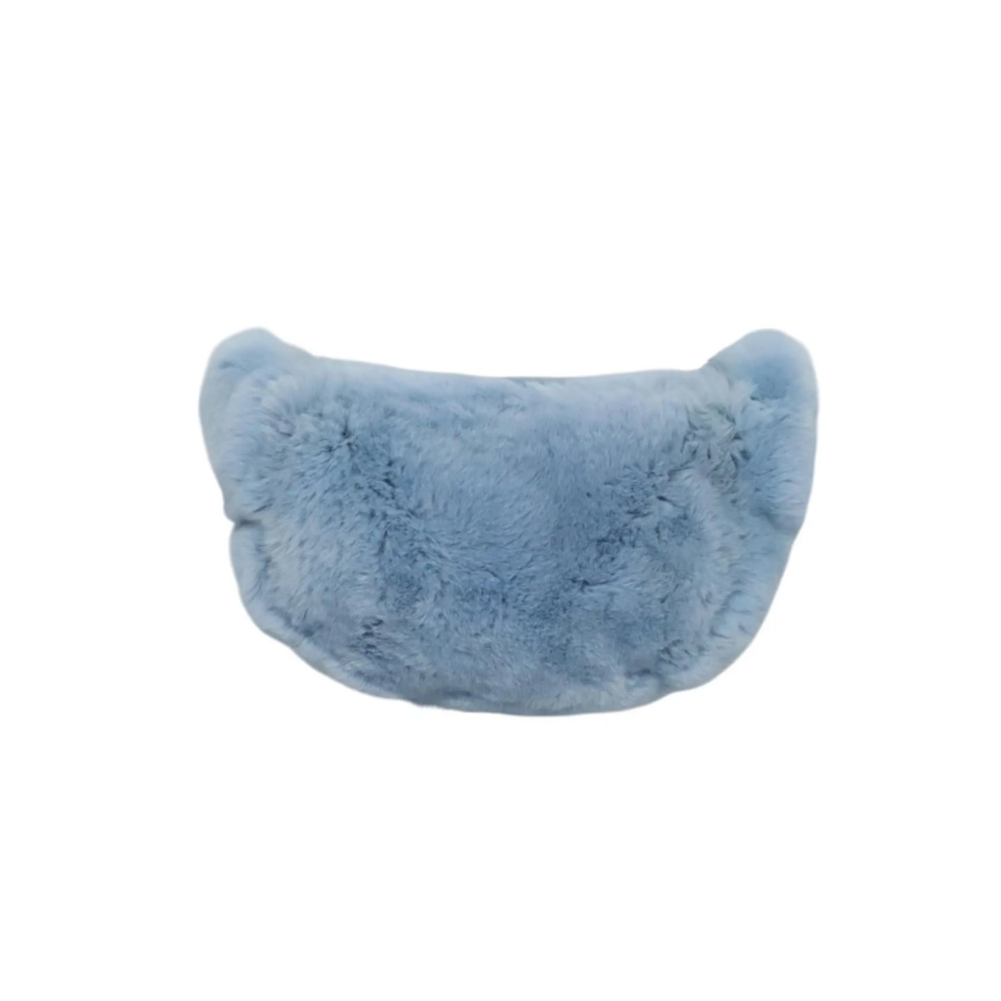 Chanel 2003 Baby Blue Rabbit Fur Chain Strap Bag