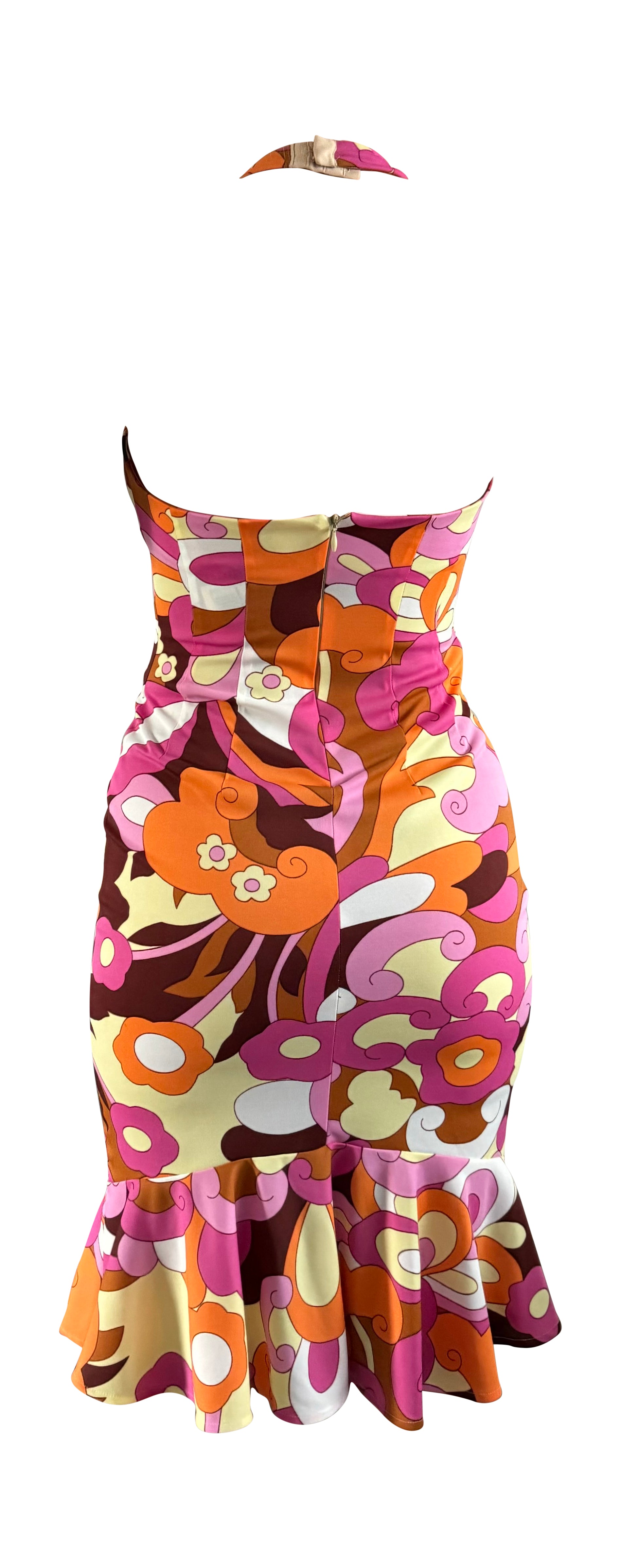 Dolce&Gabbana Floral Print Halter Midi Dress