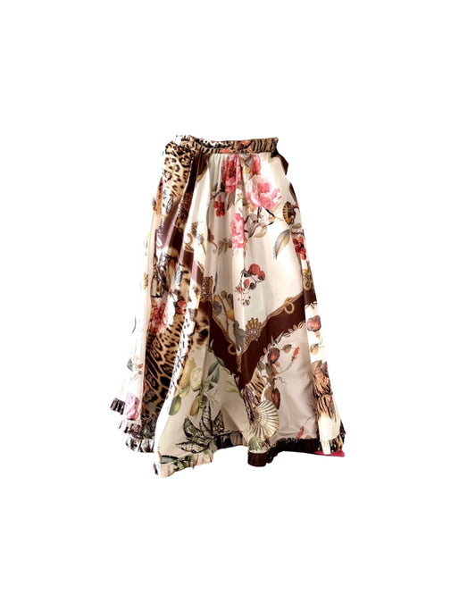 Roberto Cavalli 2005 Runway Floral Maxi Skirt