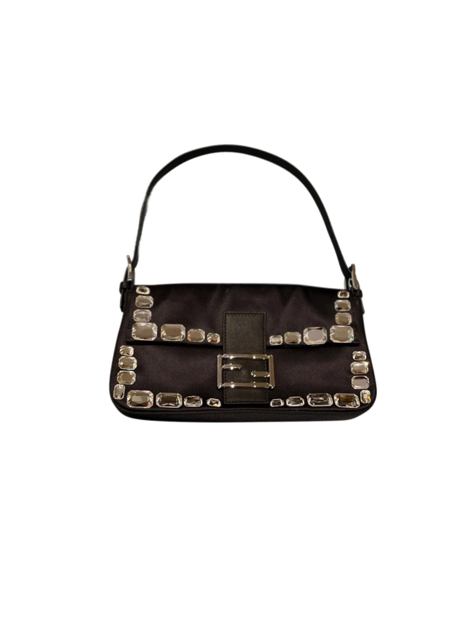 Fendi Baguette Satin Crystal Bag
