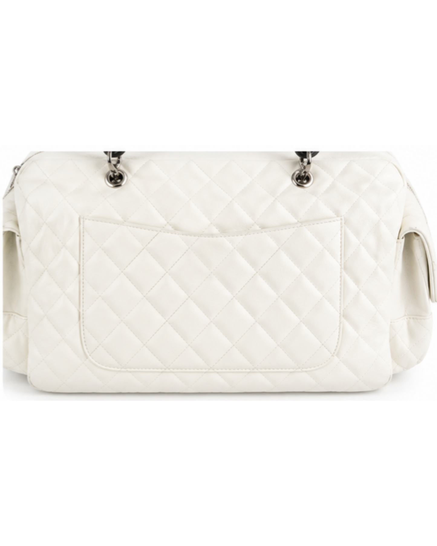 Chanel Cambon Reporter White Leather Python Bag