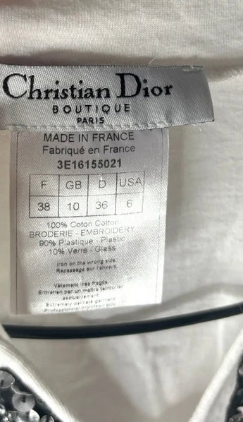 Christian Dior John Galliano Hardcore 2003 Sequin T-shirt