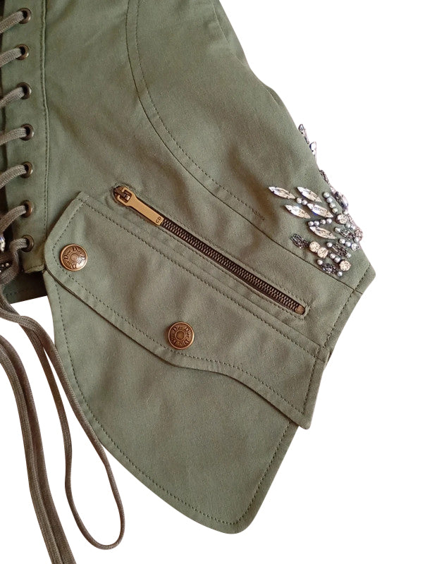 Christian Dior By John Galliano 2003 Embellished Corset Top