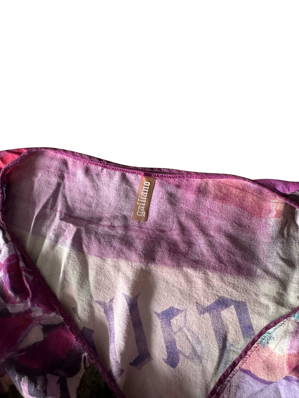 John Galliano Flower Print Mini Dress