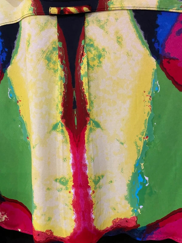 Jean Paul Gaultier 2000 Psychedelic Button Up Top