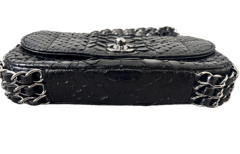 Chanel Chocolate Bar Python Shoulder Bag