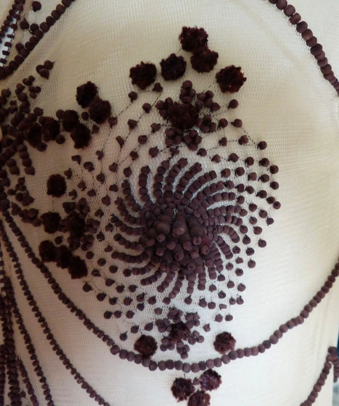 Jean Paul Gaultier Wooden Beads Embroidery Dress