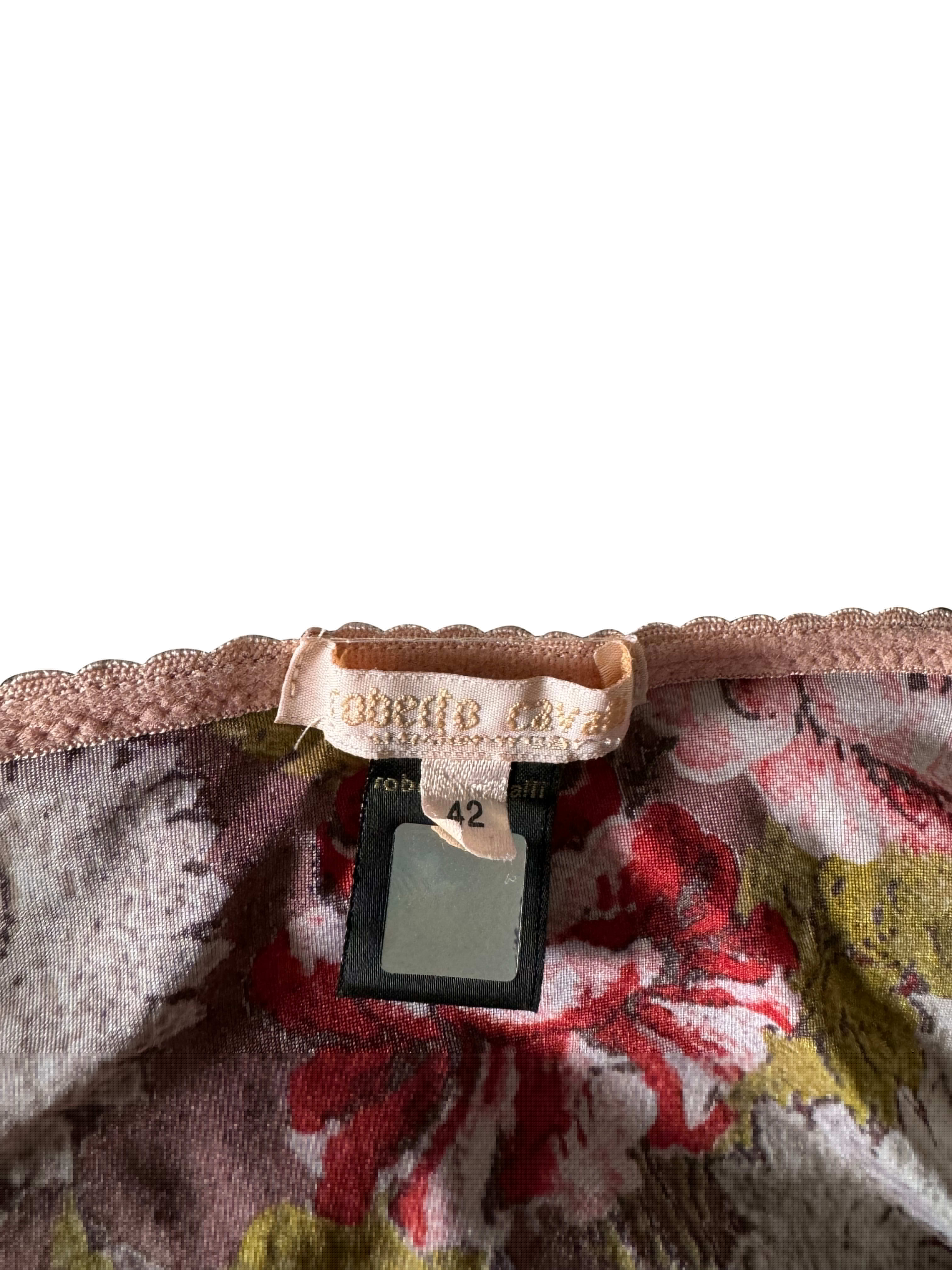 Roberto Cavalli Glitter Flower Print Cami Tank Top