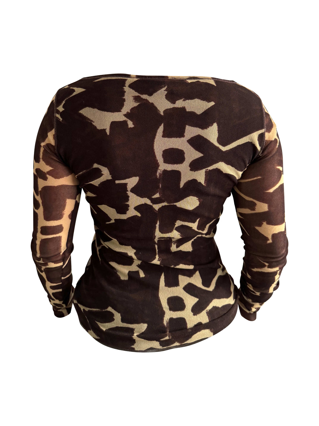 Jean Paul Gaultier Sequin Mesh Long Sleeve Top