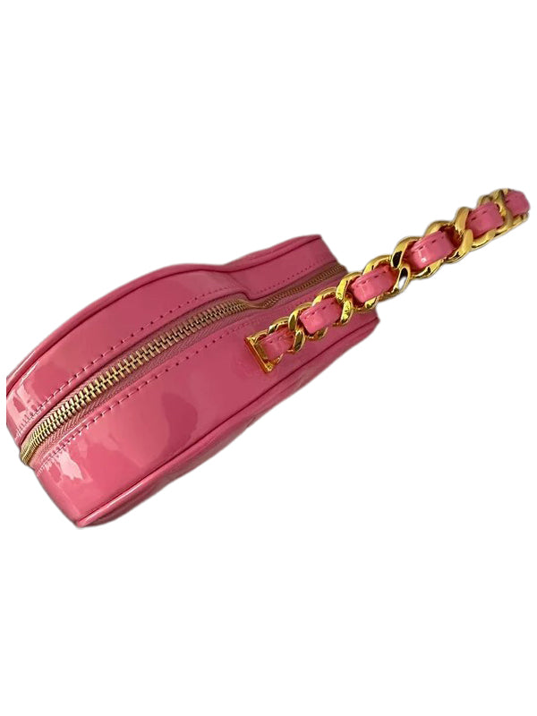 Chanel 1995 Patent Leather Vanity Heart Bag