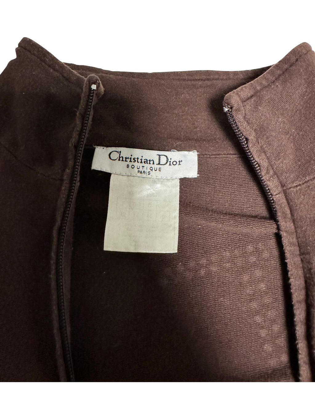 Christian Dior Zip Up Crystal Logo Longsleeve Jacket