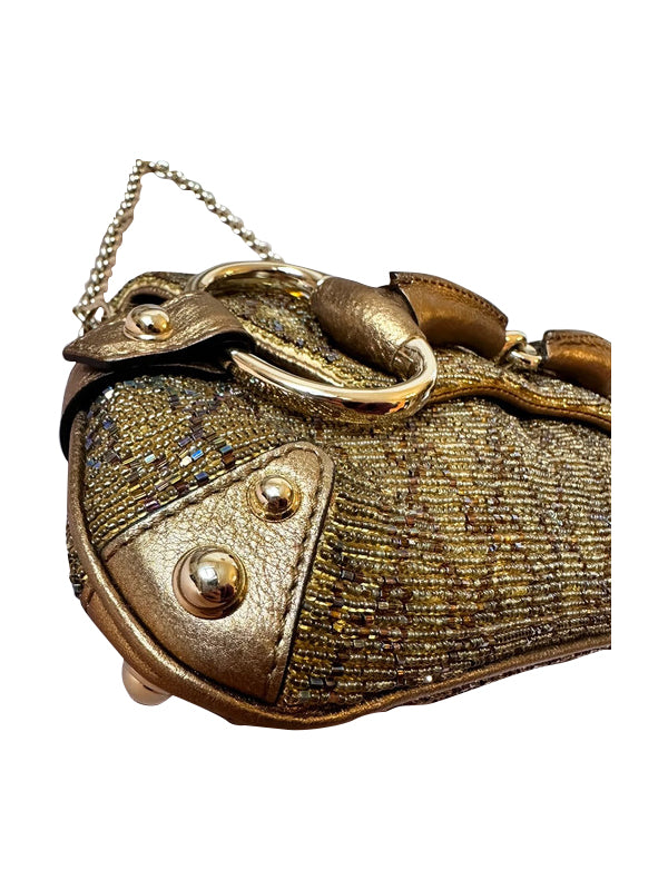 Gucci Embellished Horsebit Chain Handbag