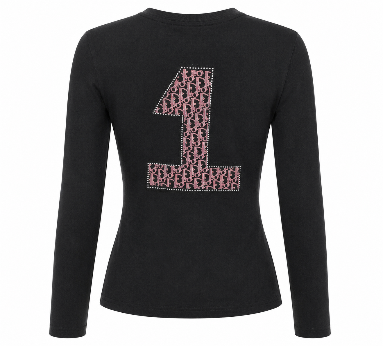 Christian Dior J’adore Dior Monogram Crystal Longsleeve Top