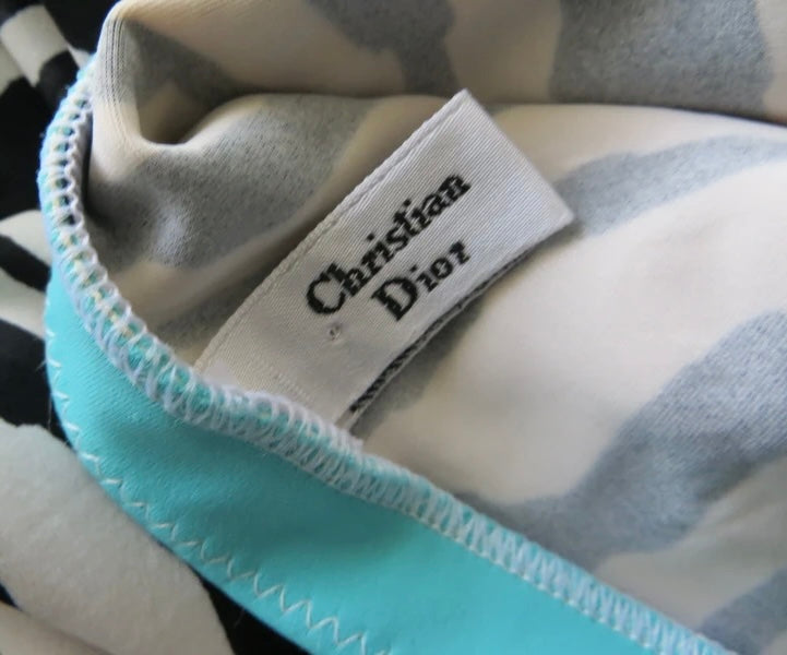 Christian Dior 1990 Zebra Print Neckhalter Dress