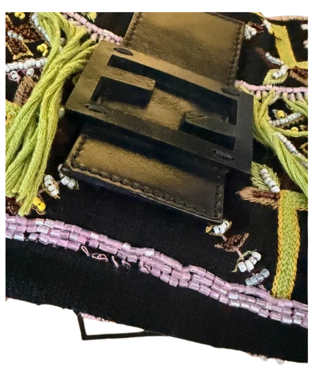 Fendi Beaded Fringe Baguette Bag