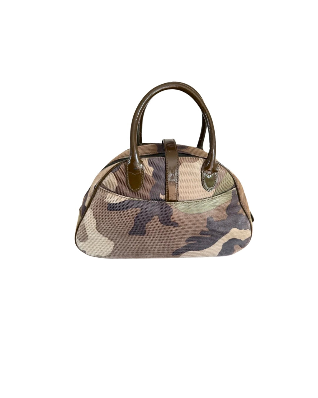 Christian Dior By John Galliano Saddle Bowler Camouflage Bag
