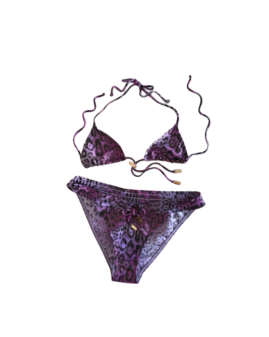 Christian Dior Purple Cheetah Print Bikini