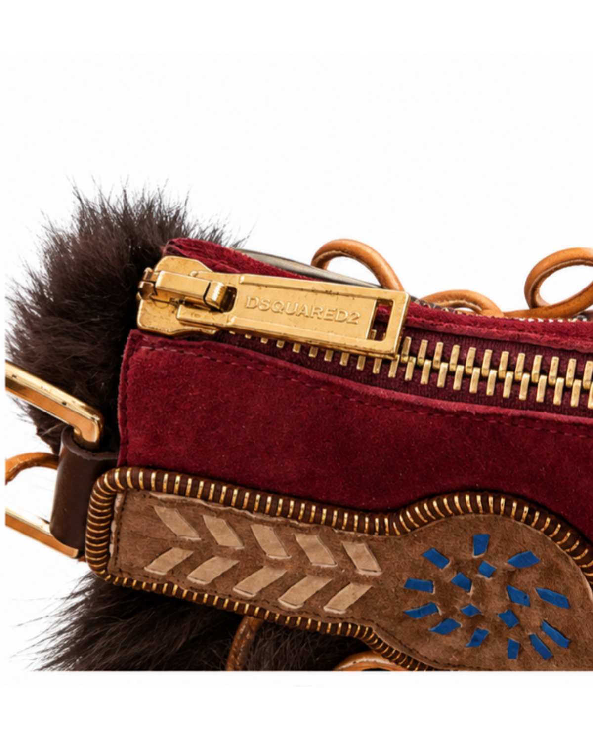 Dsquared2 Gladiator Fur High Heels
