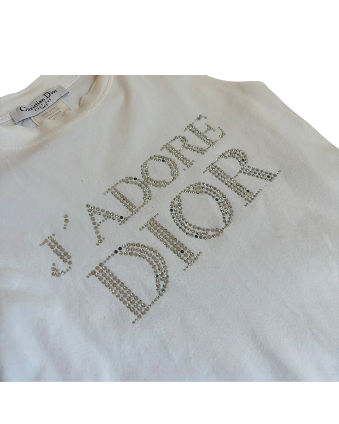 Christian Dior John Galliano J'Adore Crystal White Tank Top
