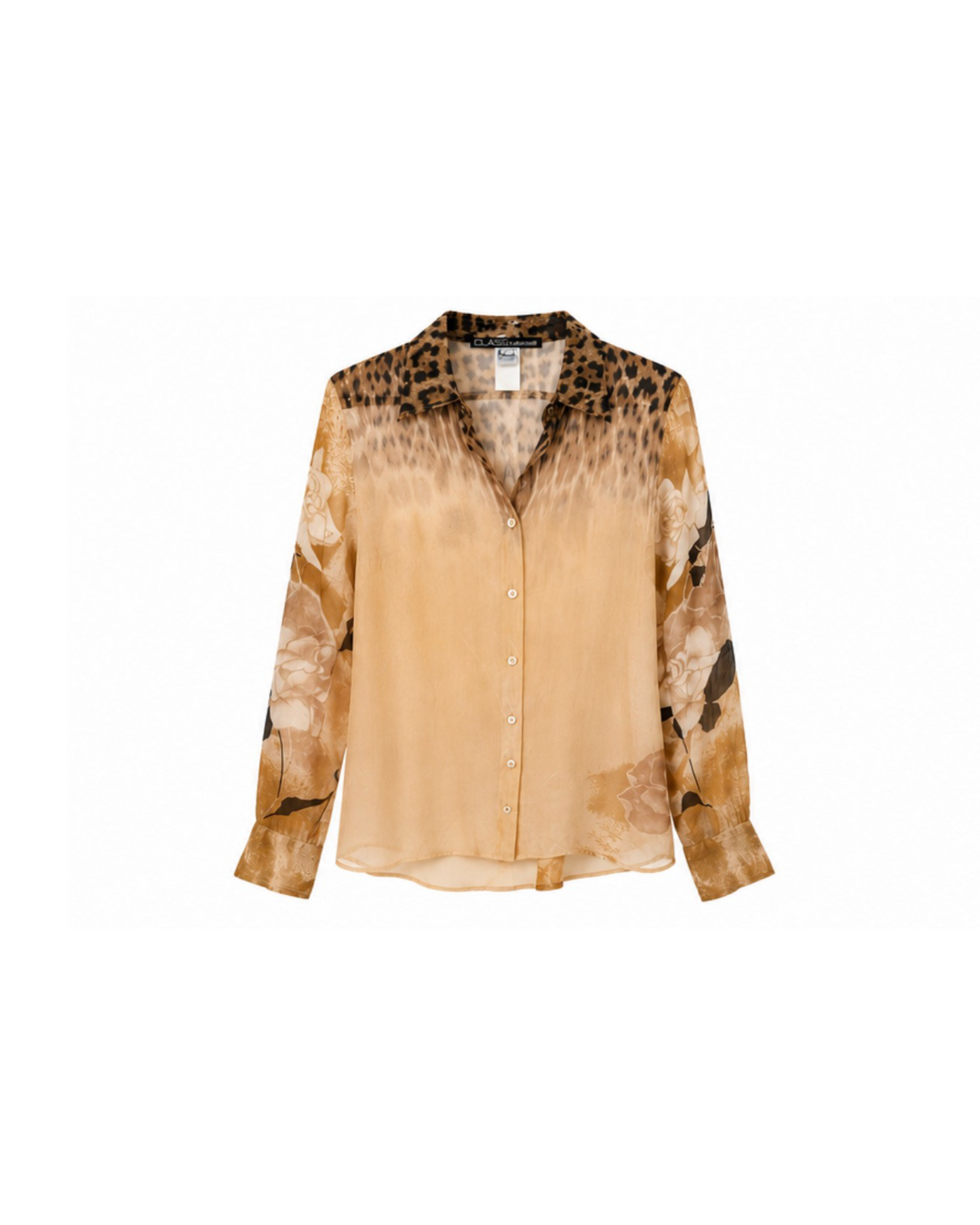 Roberto Cavalli Leopard Silk Button Up Shirt