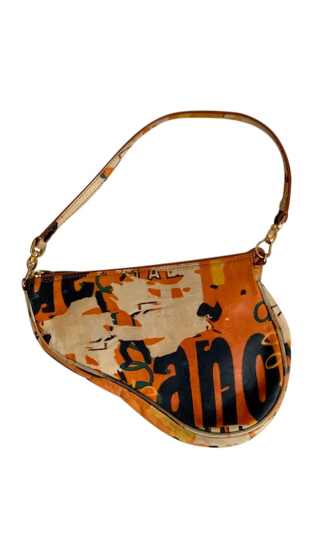 Christian Dior John Galliano Graffiti Saddle Bag