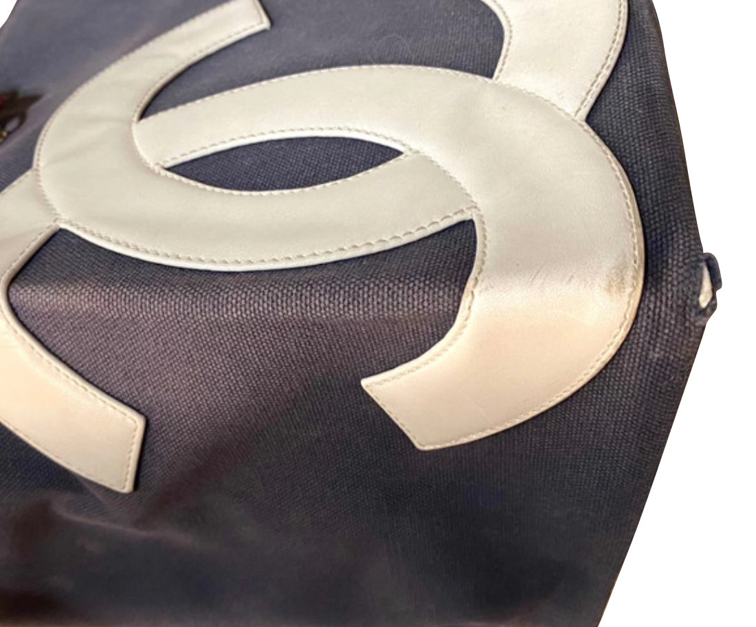 Chanel Grand Shopping Navy Tote Bag